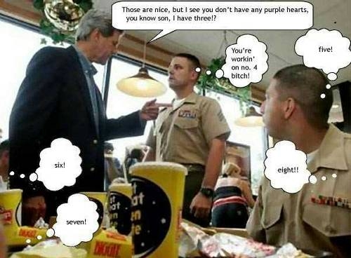 Kerry meets Marines