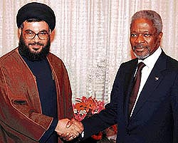 Nasrallah and his buddy, Annan